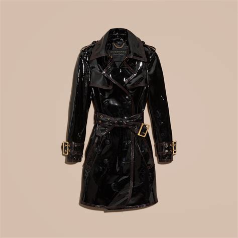 burberry patent leather coat|More.